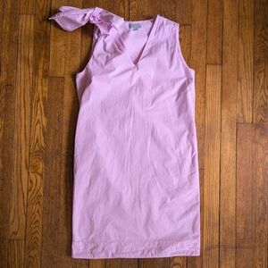 COS Pink Cotton Bow Shoulder Mini Shift Dress